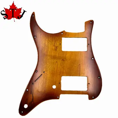 Hand-made Solid Wood Left Hand Maple Wood Strat HH Guitar Pickguard • $18.99