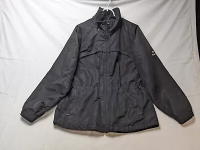 Pacific Trail Women's Black Fleece Lined Full Zip Windbreaker Jacket Size Medium • $2.93