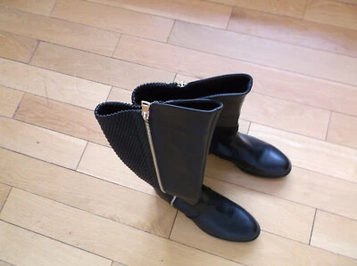 £9.99 • Buy Pavers Ladies’ Black Knee Boots,Stretch Fit With Zip, SIZE UK 5