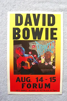 $4.50 • Buy David Bowie Concert Tour Poster 1983 Forum__