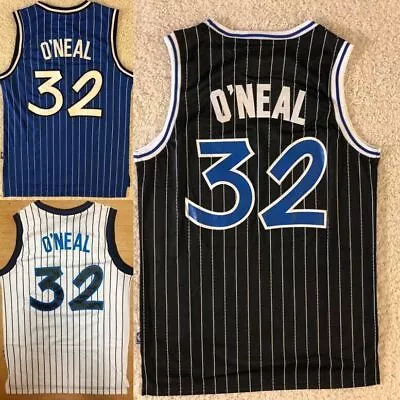 #32 Shaq Shaquille O'Neal Men's Black/White/Blue Stitched Orlando Magic Jersey • $24.99