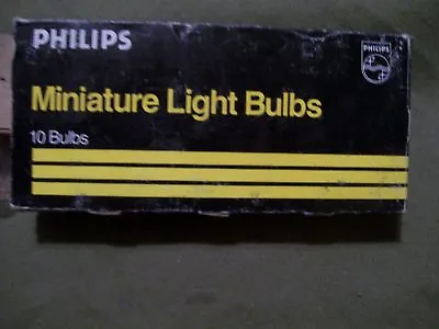 Vintage Philips Miniature Light Bulbs 94 12v 15c.p.  Set Of 10 Bulbs • $4.19