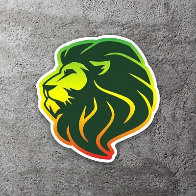 Reggae Lion Vinyl Sticker 3.5  Wide - Includes Two Stickers • $5.99