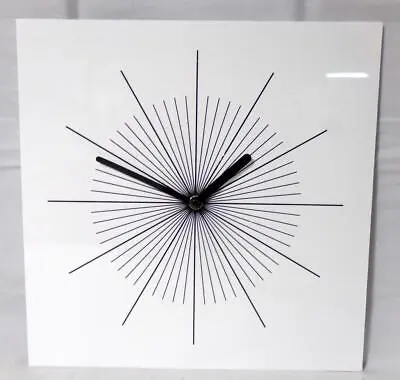 Mid Century Modern Acrylic Sea Urchin Starburst Wall Clock • $22.95