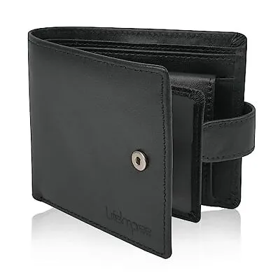 Genuine Leather Bifold Mens Wallet With Coin Pocket - Durable SpaciousRFID Bl... • $30.28