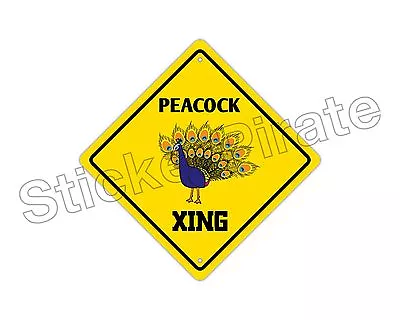 *Aluminum* Peacock Crossing Funny Metal Novelty Sign 12 X12  • $12.99