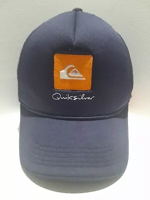 QUICKSILVER Cap Trucker Mesh Back Adjustable Dark Blue MODEL OSFM • $22