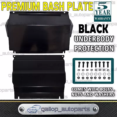 $126 • Buy Underbody Sump Guard Bash Plate 2pc For Mitsubishi Triton MQ MR 2015-ON BLACK