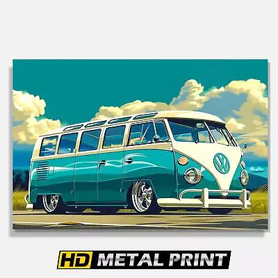 1965 VW Bus Poster On Metal Classic Car Decor Vintage Volkswagen Collectible • $14.99