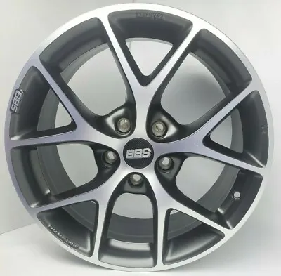 NEW 17x8 BLACK MACHINED WHEEL BBS SR 5x112 +42 OFFSET VOLCANO GREY #0358567 • $199.99