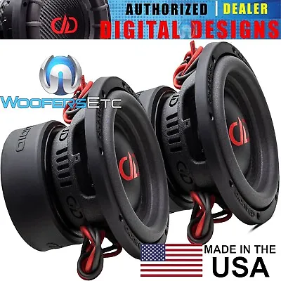 (2) Dd Audio 1106-d4 Usa Made 6.5  800w Dual 4-ohm Subwoofers Bass Speakers New • $558