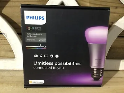 Philips Hue A19 LED Smart Bulb Starter Kit With White And Color Ambiance • $86.95