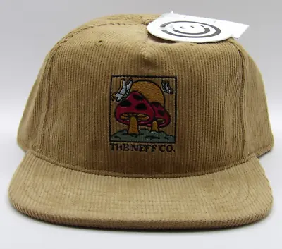 The NEFF Co Magic Forever Fun Mushroom Corduroy Snapback Brown • $26.99