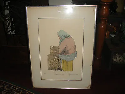 $119.99 • Buy Original Seymour Rosenthal Lithograph Shopping Bag Lady Signed Numbered Framed