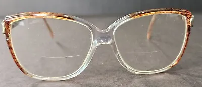 Vintage Gucci Women's Oversized Eyeglass Frame Clear/Brown GG 2347 91S 130 Italy • $95