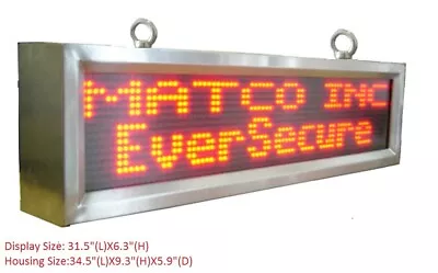 Outdoor High Intensity 2-Line Multi-Color LED Moving Sign. 34.5  X 9.3  X 5.9  • $798