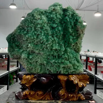 37LB   Rare Transparent Green Cube Fluorite Mineral Crystal Specimen/China • $3988