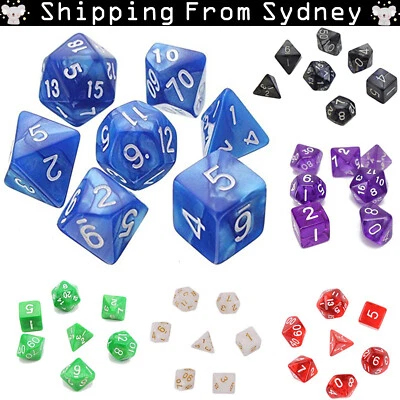 $15.99 • Buy 42PCS Pearl Polyhedral Dice Set For Dungeons Dragons RPG Party Table Game Toy AU