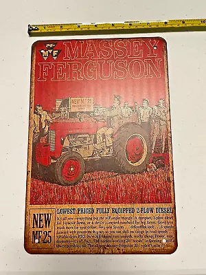 Massey Ferguson MF25 MF 25 Tractor Farm Equipment Barn Tin Sign Metal Shop Art • $11.95