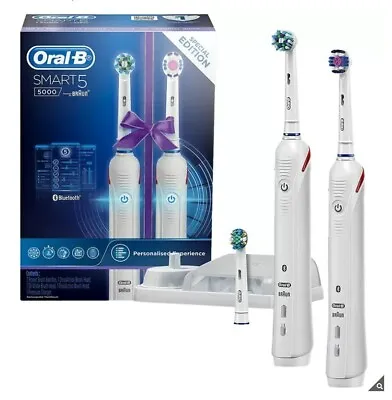 $288.99 • Buy New Oral B Smart 5000 Dual Handle Electric Toothbrush