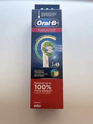 Oral B Rechargable Toothbrush Head Floss Action 5 Brush Heads Pack • $10