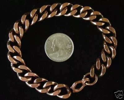 Solid Copper Men's Link Bracelet  9  • $25