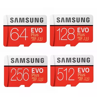 Micro SD Card SamSung Evo Plus 32GB 64GB 128GB 256G 512G Class 10 SD SDXC Memory • $15.95