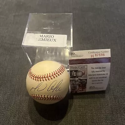 MARIO LEMIEUX PITTSBURGH PENGUINS SINGLE SIGNED BASEBALL JSA AUTHENTIC Auto • $179.99