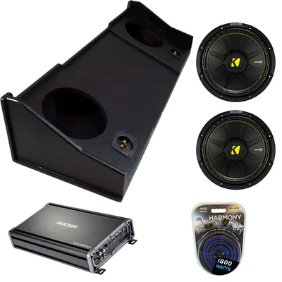 $530.99 • Buy Dodge Ram Ext Cab 98-01 Kicker 44CWCS104 10  4 Ohm Dual Sub Box W/CX1200.1 Amp