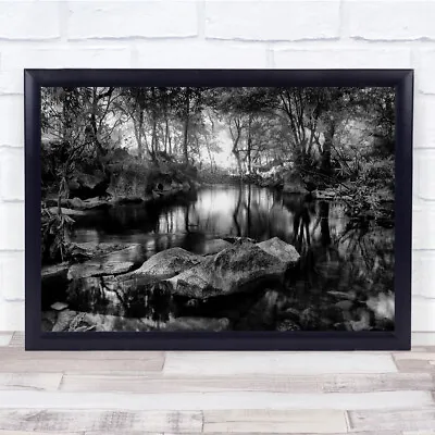 Mystic River Maros Indonesian Forest Black White Wall Art Print • $14.29