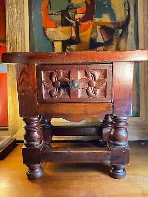 Spanish Antique Farm House Small Setting Stool Door Entry 100 Years Old  • $385