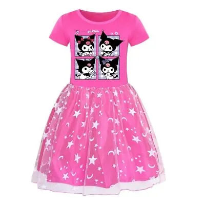 Kids Girls Kuromi Melody Short Rainbow Tutu Skirt Party Princess Fancy Dress Up • £8.54