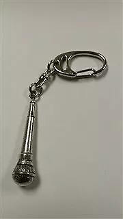 Microphone Pewter Keychain • $15.99