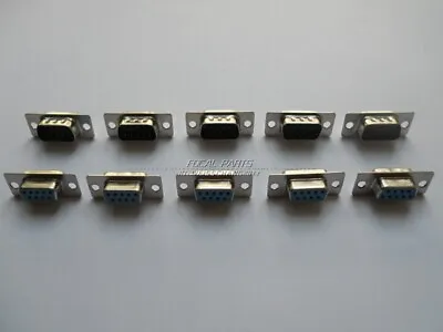 5 Pairs RS232 Serial 9 Pin DB9 Connectors Female And Male Soldering Plug M334 • $7.50