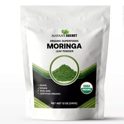 USDA Certified Organic Moringa Oleifera Leaf Powder  12 OZ Free Ship • $13.99