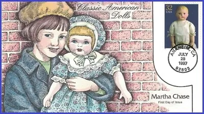 USA2 #3151d U/A COLLINS HAND PAINTED FDC   Classic American Dolls Martha Chase • $10.16