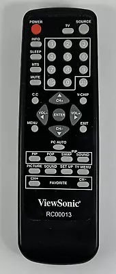 VIEWSONIC RC00013 TV Remote Control N2750W N2750 • $7.25