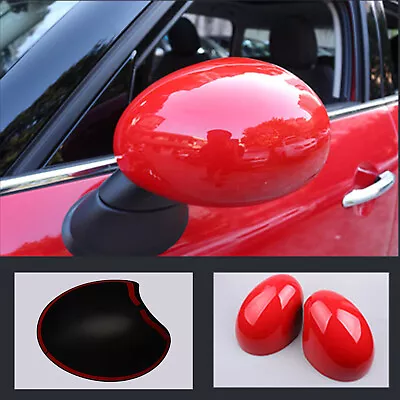 2 X Red Mirror Covers For MINI Cooper R55 R56 R57 High Quality TR • $33.20