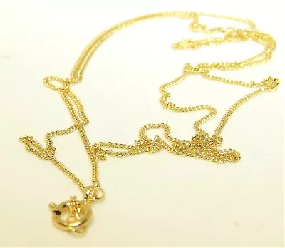 £34.94 • Buy 9ct Gold Chain 18 Inch Curb Trace Chain Solid 9 Carat Yellow Gold Necklace