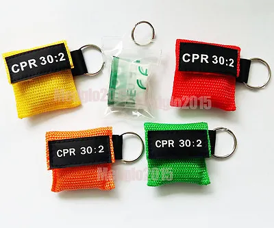 Cpr Mask With Keychain Cpr Face Shield Aed Cpr Life Key Writing Cpr 30:2 • £60