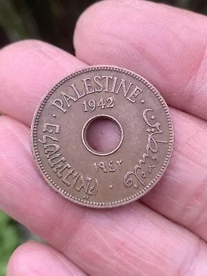 1942 Palestine 10 Mils Coin • £4.99