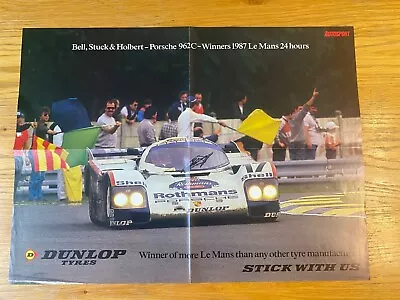 Porsche 962 Le Mans Winners 1987 Poster A2 Size • £1