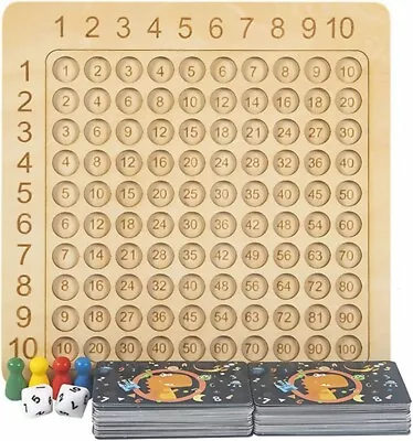 Wooden Math Multiplication Board For PreSchool Kids Chritmas Gift For Kids • $19.57