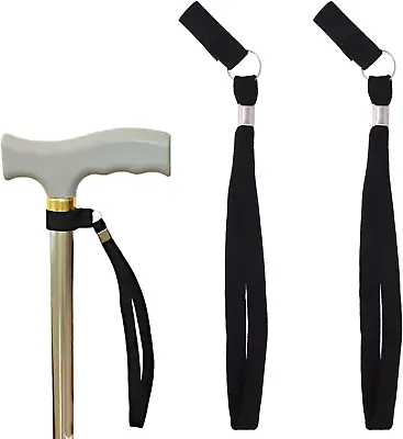 Casoter 2 Pcs Wrist Loop For Walking Sticks Black Walking Stick Accessories • £5.92