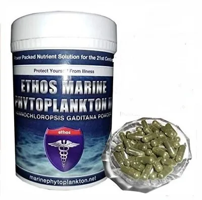 MARINE PHYTOPLANKTON 100% Organic From ETHOS WORLD - 90 CAPSULES • £49.99