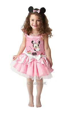£20.38 • Buy Girls Disney Minnie Mouse Pink Ballerina Fancy Dress Costume