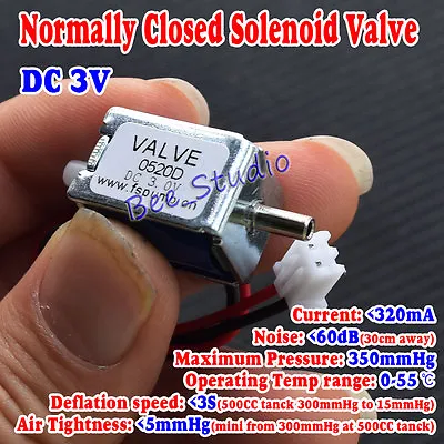 DC 3V Micro Mini Electric Solenoid Valve N/C Normally Closed Valve For Gas Air • $2.75