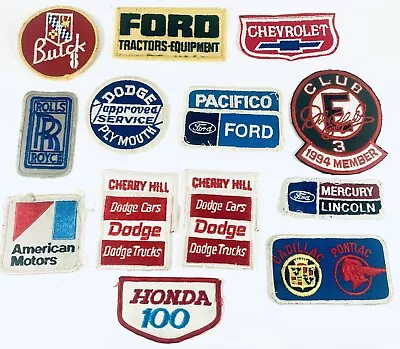 Lot Vtg Patches Embroidered Automotive Ford Chevy Buick Rolls Royce Advertising • $16.50