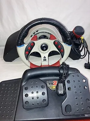 Mad Catz MC2 Racing Steering Wheel Shifter And Pedals For XBox Original • $40