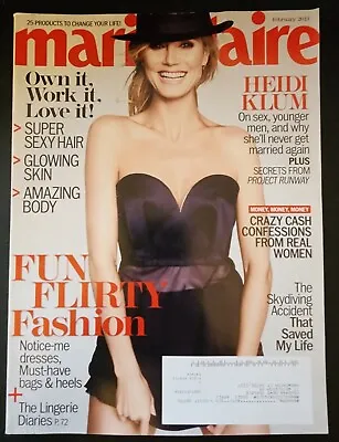 MARIE CLAIRE MAGAZINE Feb 2013 Heidi Klum Project Runway No Label B8:330 • $7.16